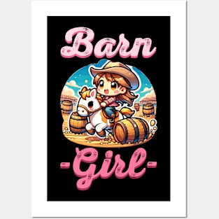 Barn Girl I Equestrian Pony Horse Fan Posters and Art